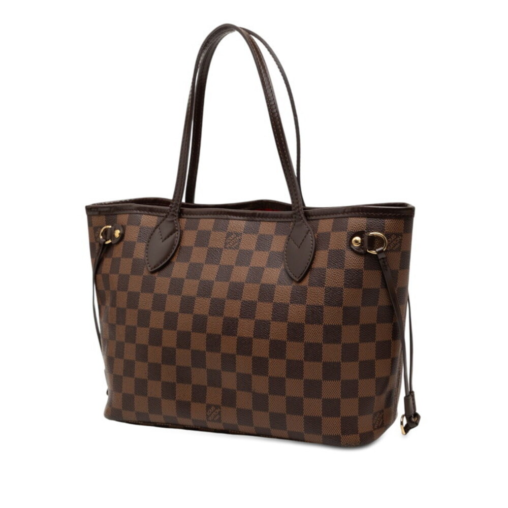 Louis Vuitton Damier Neverfull PM Handbag Tote Bag N51109 Brown Leather Women... - Picture 2 of 7